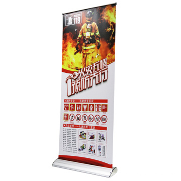 Wholesale floor standing custom logo digital printing flex banner plastic steel portable  roll up stand for exhibition display